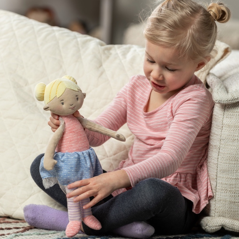 New! Demdaco Strong Beautiful You Blond Girl Fabric Doll - Picture 7 of 13